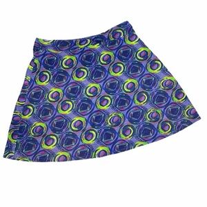 REI Purple Neon Lightweight Colorful Abstract Print Athleisure Skirt